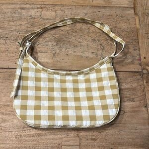 Zara Tartan Shoulder Bag – Beige & Cream Check – NWOT